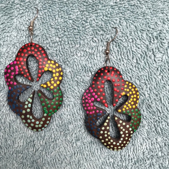 ⭐️3 for 20⭐️ Handmade wooden rainbow earrings bundle and save - Picture 1 of 4